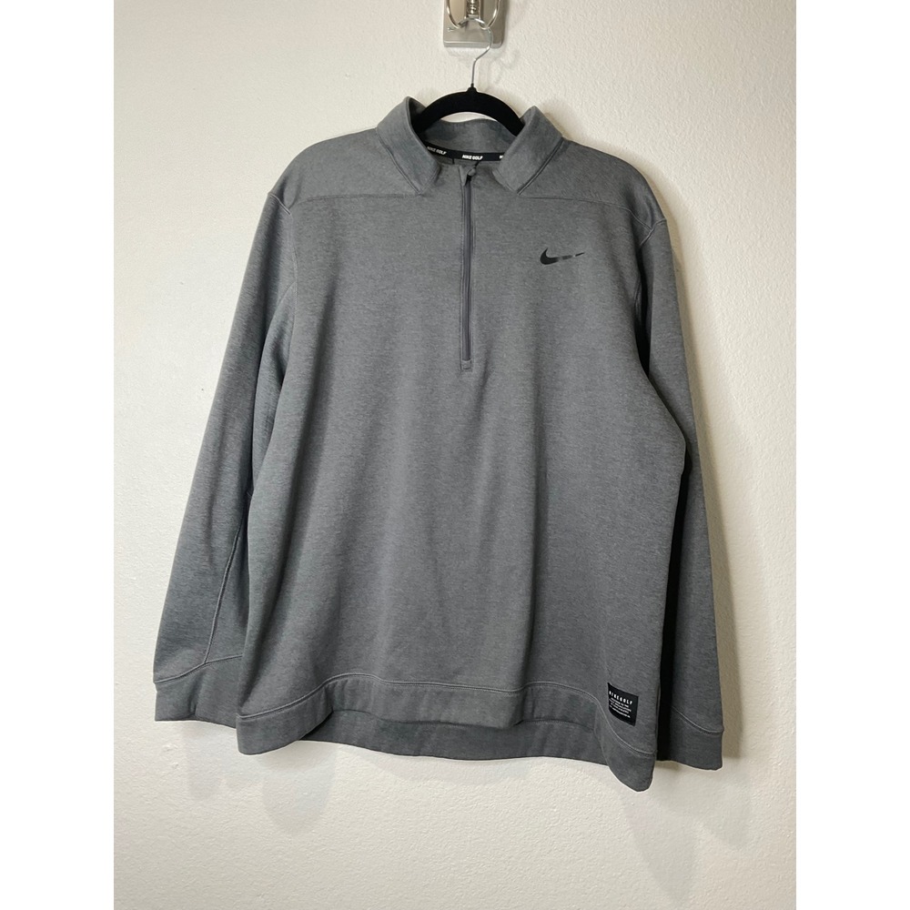 Nike Golf Men's‎ Grey Quarter Zip Pullover Sweatshirt Long Sleeve XL